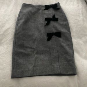 J crew pencil skirt with bows